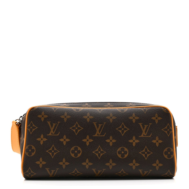 LOUIS VUITTON MONOGRAM DOPP KIT TOILET POUCH SAFRAN YELLOW