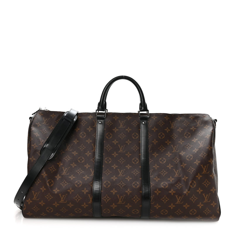LOUIS VUITTON MONOGRAM MACASSAR KEEPALL BANDOULIERE 55