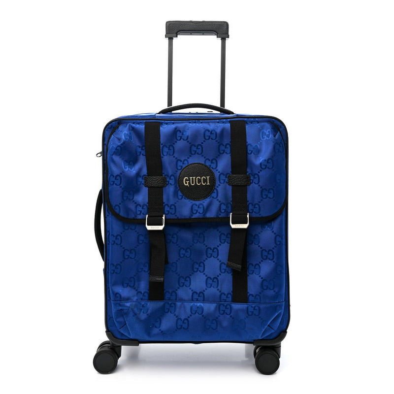 LOUIS VUITTON ECONYL NYLON MONOGRAM OFF THE GRID SUITCASE GUILTED BLUE BLACK