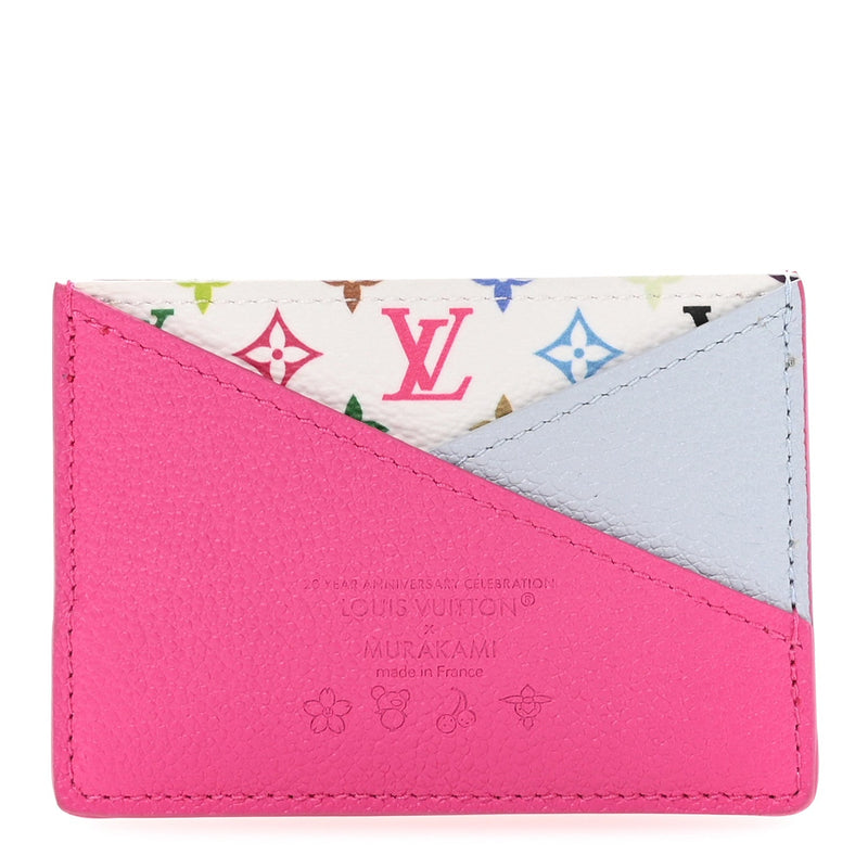 LV X TM MONOGRAM MULTICOLOR CRISS-CROSS CARD HOLDER KAWAII PINK