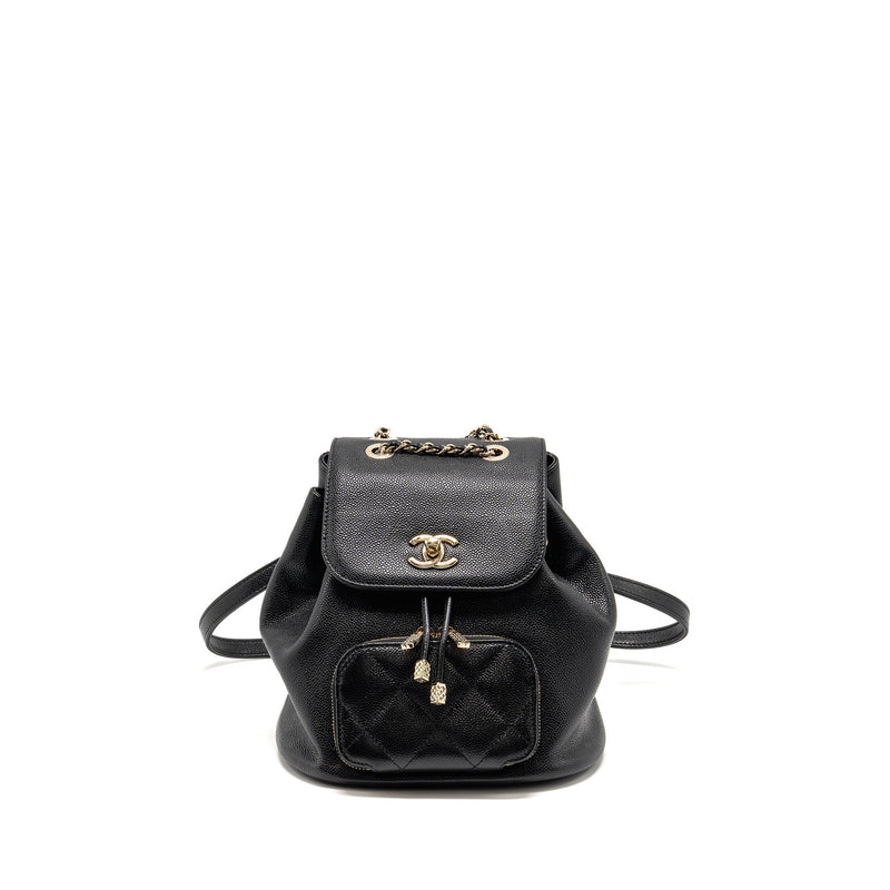 CHANEL AFFINITY BACKPACK CAVIAR BLACK LGHW (MICROCHIP)