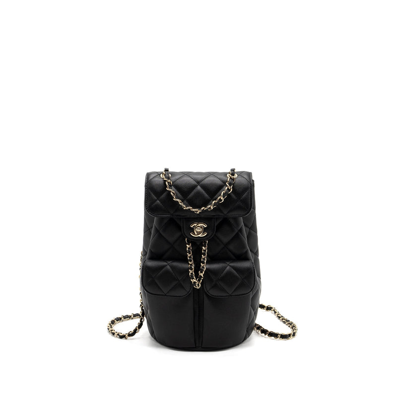 CHANEL 22S MINI BACKPACK CAVIAR BLACK LGHW(MICROCHIP)