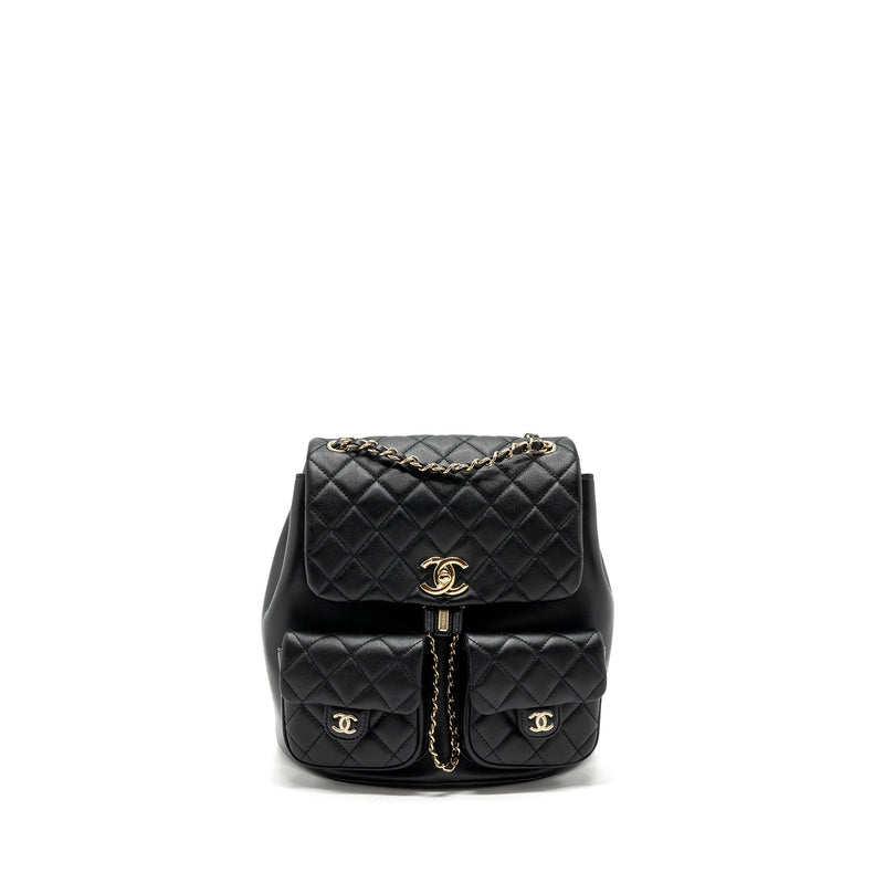 CHANEL 23A TRIPLE PACK BACKPACK CALFSKIN BLACK LGHW (MICROCHIP)