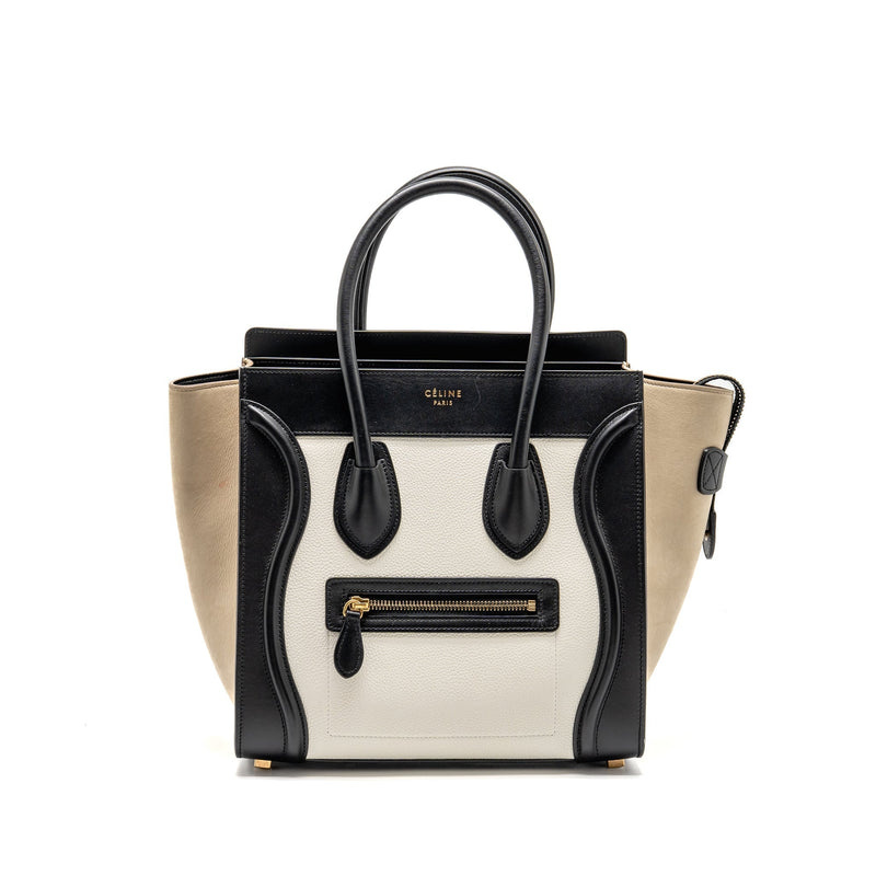 CELINE MICRO LUGGAGE BAG CALFSKIN WHITE/MULTICOLOUR GHW