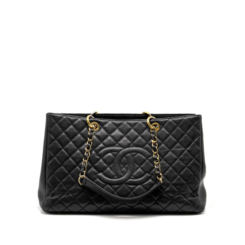 CHANEL GRAND SHOPPING TOTE BAG XL CAVIAR BLACK GHW