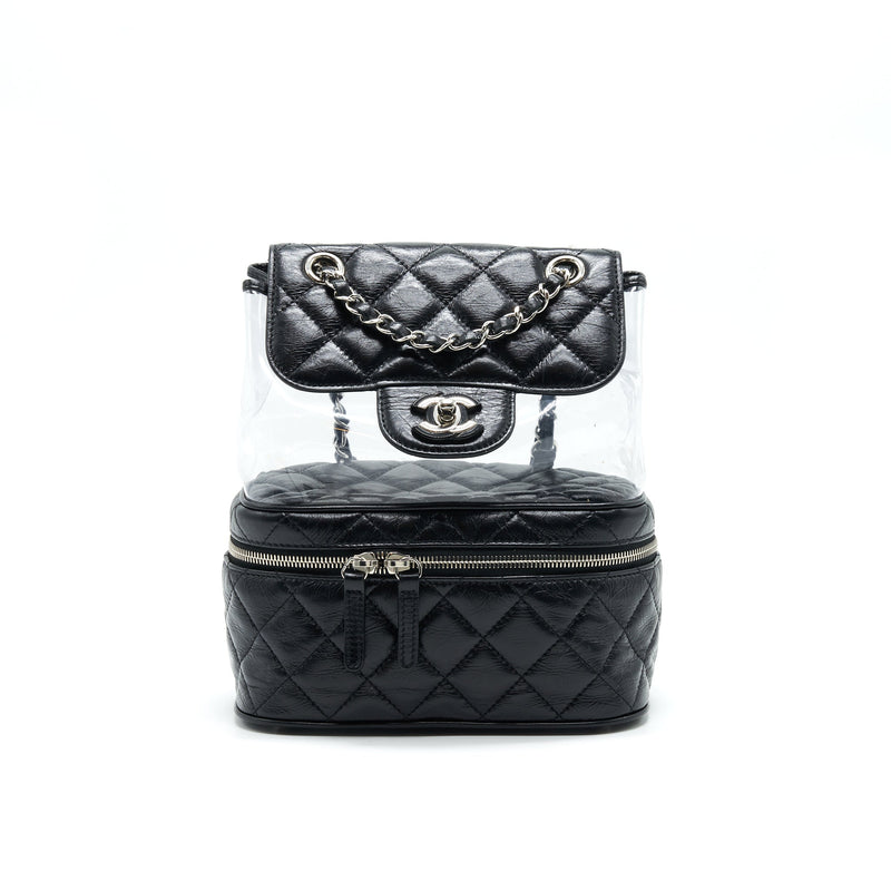 CHANEL TRANSPARENT BACK PACK PVC/LEATHER BACKPACK