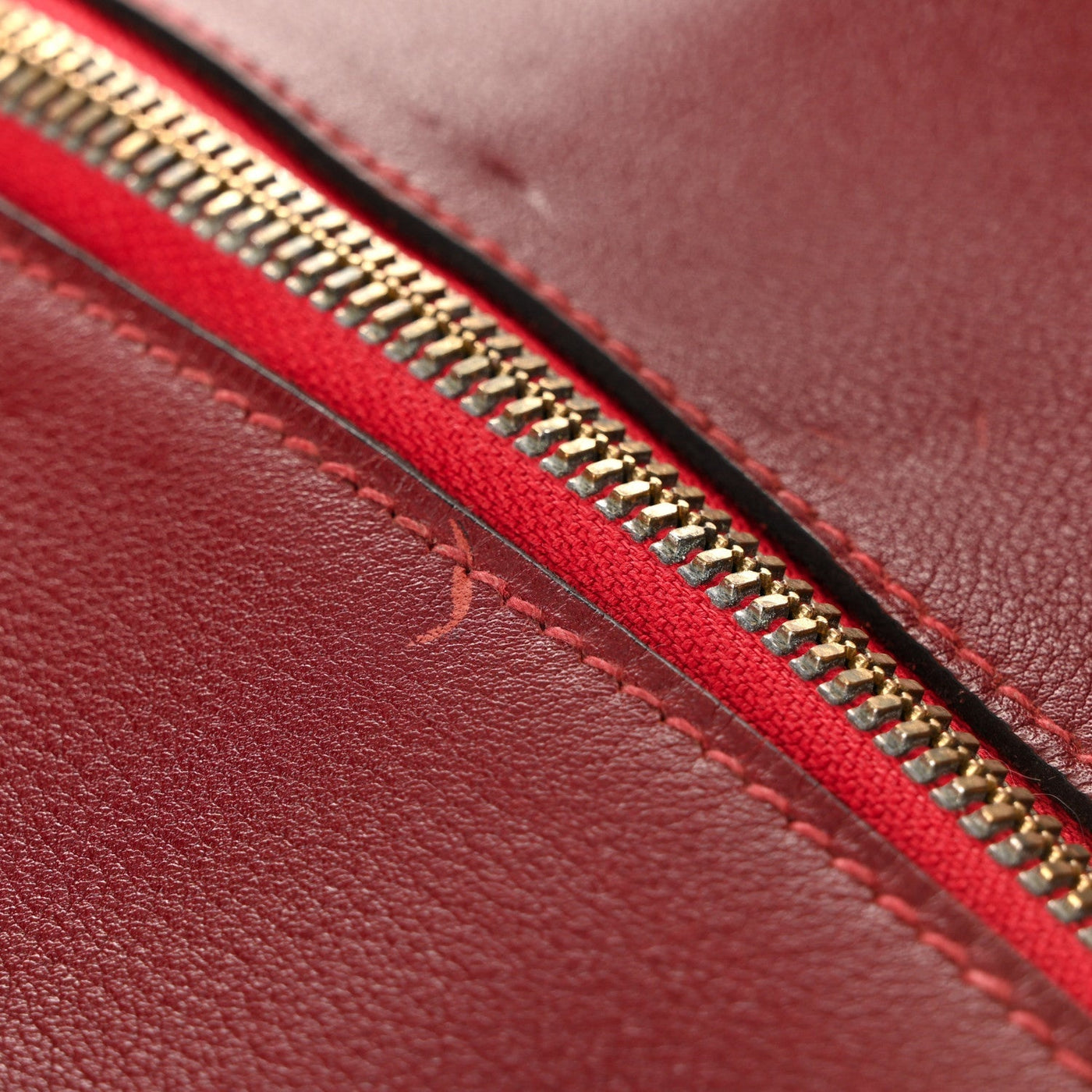 HERMES FELT BARENIA FEU2DOU TRAVEL BAG ROUGE VIF ROUGE H