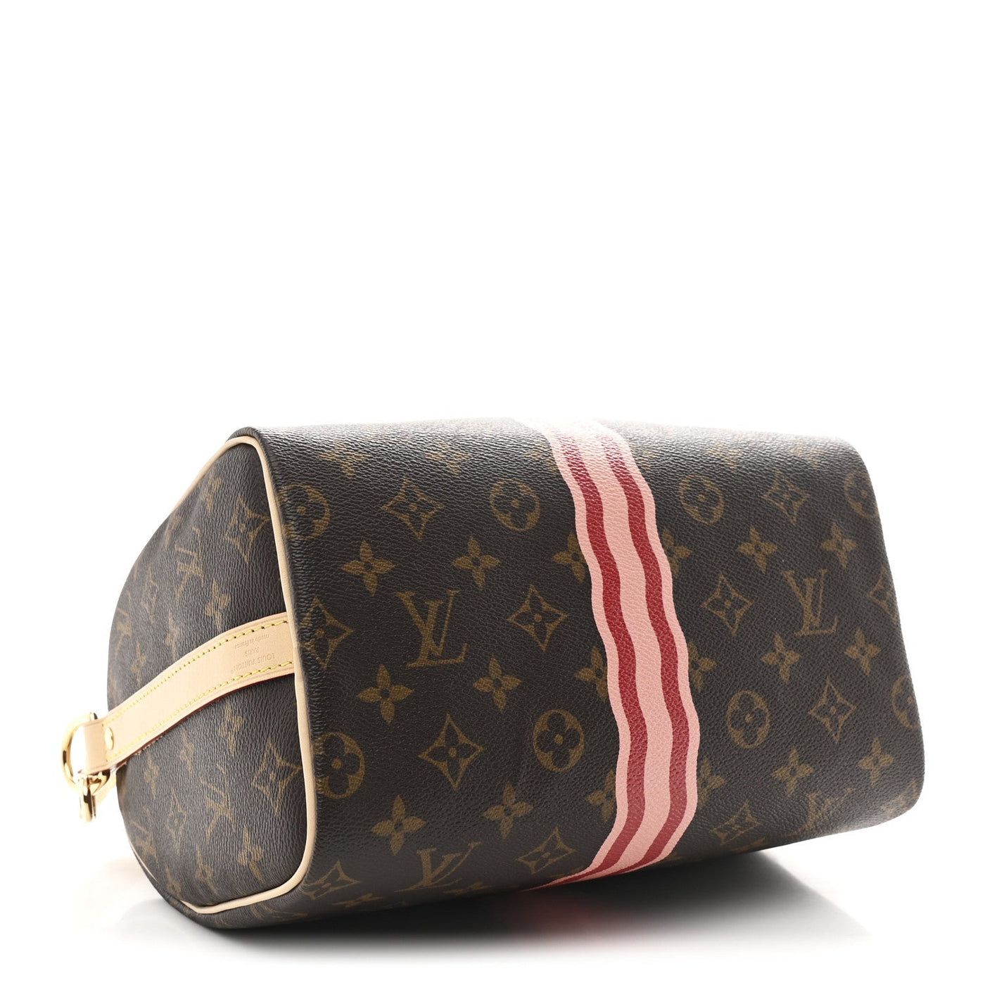 LOUIS VUITTON MON MONOGRAM SPEEDY BANDOULIERE 25 LIGHT PINK SARI RED