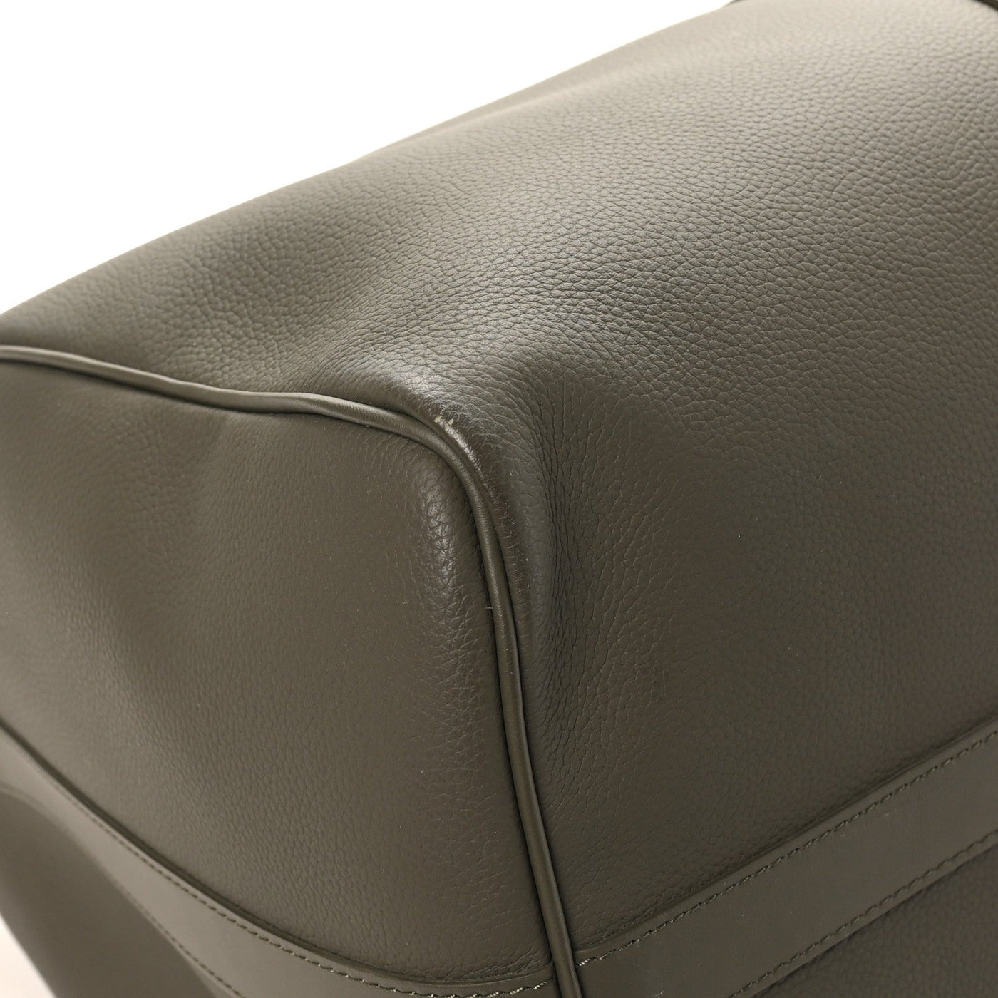 LOUIS VUITTON GRAINED CALFSKIN AEROGRAM KEEPALL BANDOULIERE 50 KHAKI
