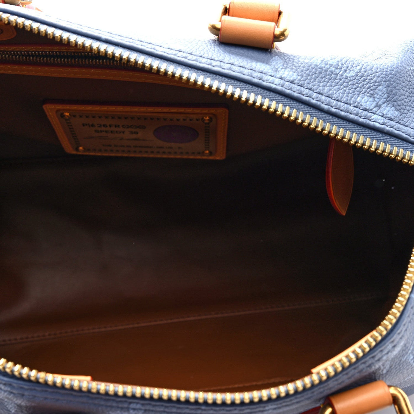 LOUIS VUITTON CALFSKIN MONOGRAM SPEEDY P9 BANDOULIERE 30 SILK BLUE