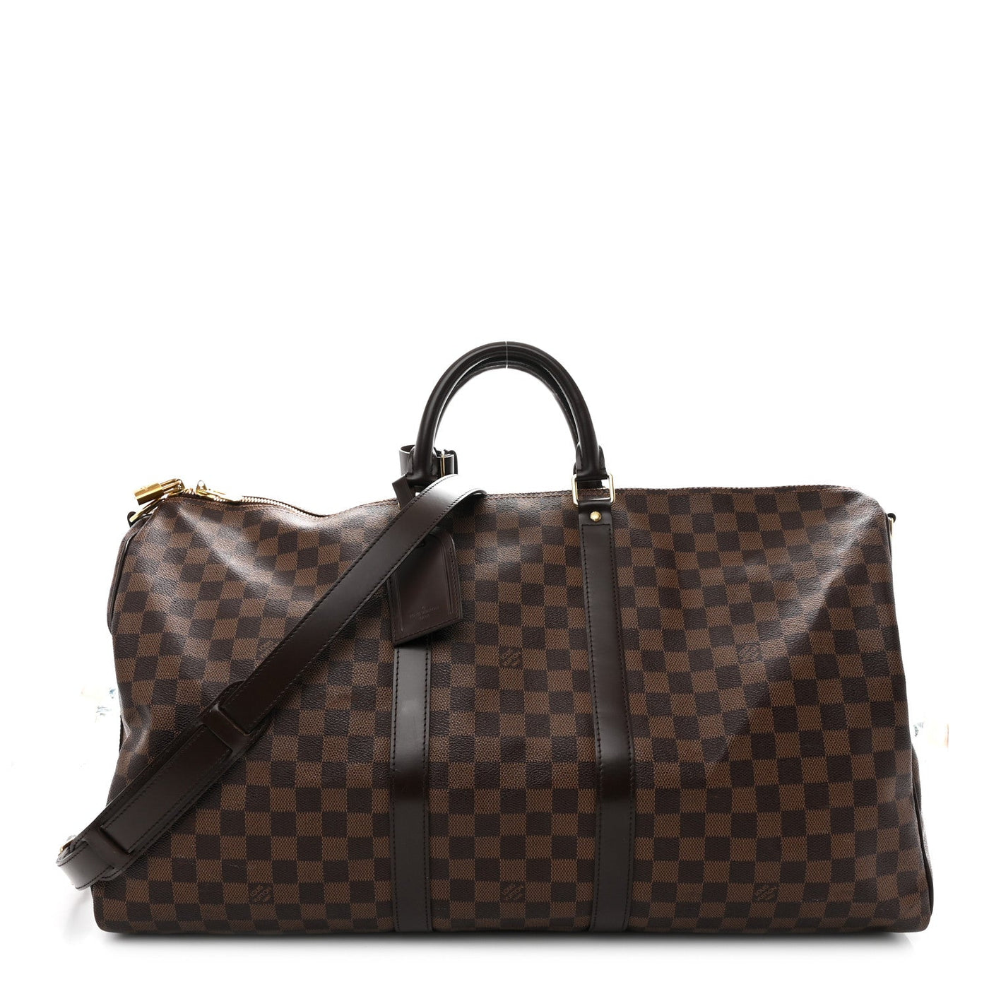 LOUIS VUITTON DAMIER EBENE KEEPALL BANDOULIERE 55
