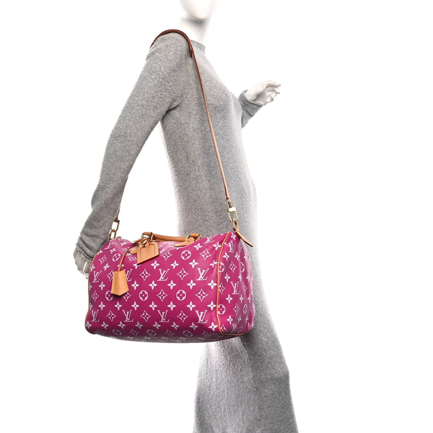 LOUIS VUITTON CALFSKIN MONOGRAM SPEEDY P9 BANDOULIERE 40 AGATE