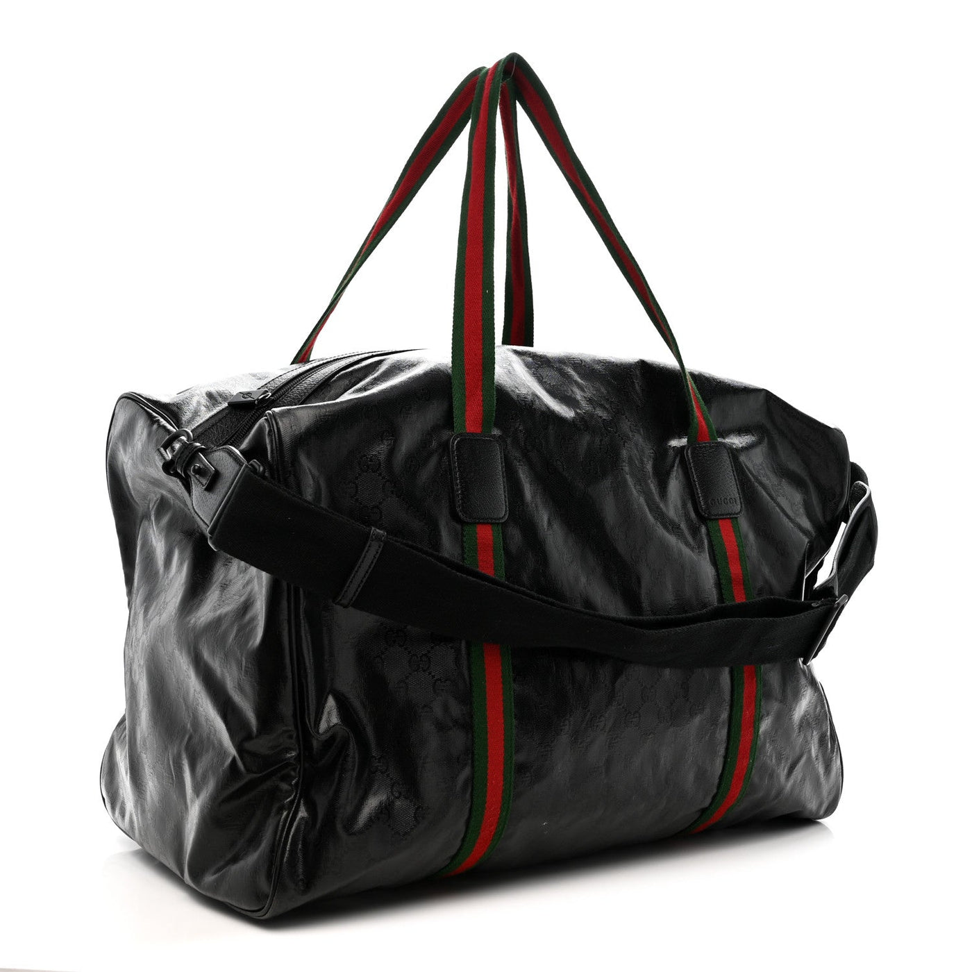 LOUIS VUITTON CRYSTAL MONOGRAM WEB LARGE DUFFLE BAG BLACK