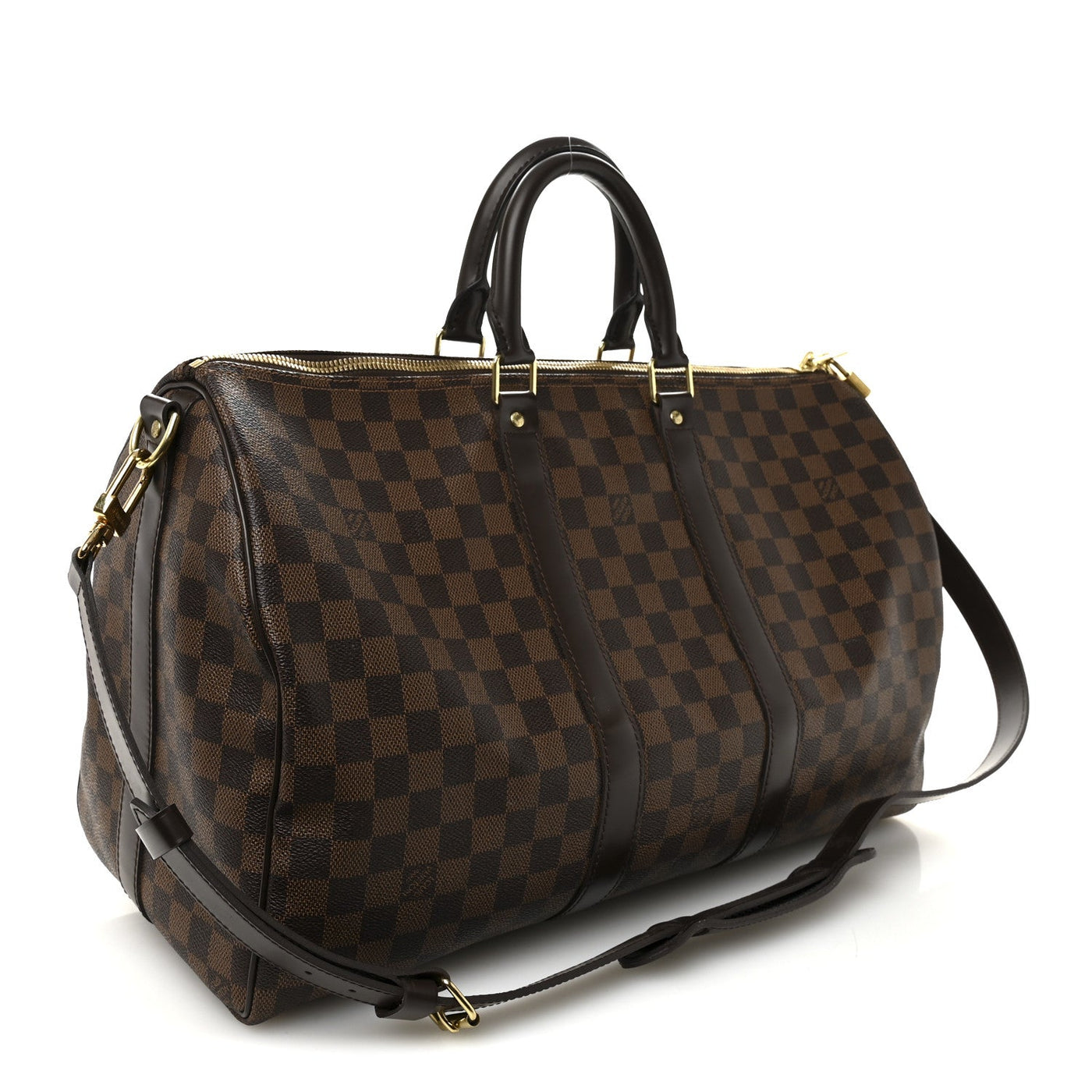 LOUIS VUITTON DAMIER EBENE KEEPALL BANDOULIERE 45