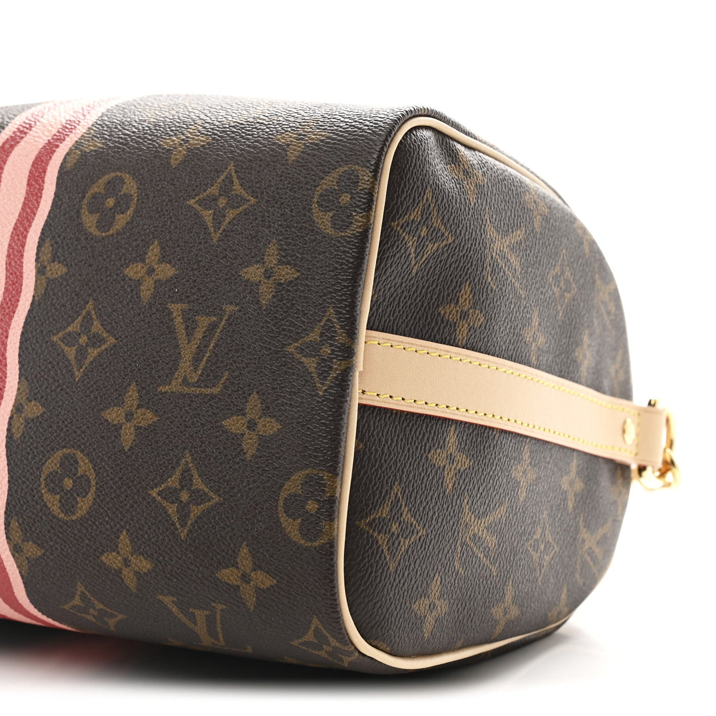LOUIS VUITTON MON MONOGRAM SPEEDY BANDOULIERE 25 LIGHT PINK SARI RED