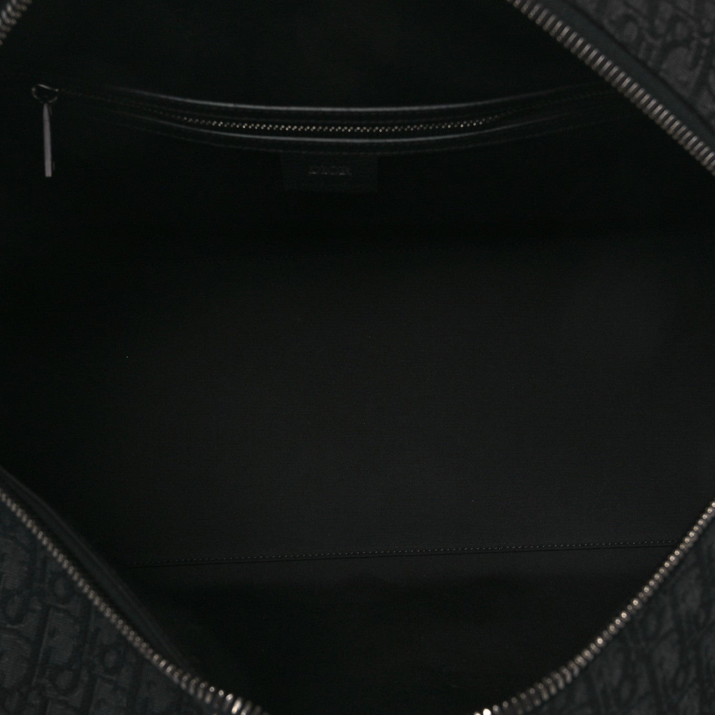 DIOR OBLIQUE JACQUARD GRAINED CALFSKIN LINGOT 50 BLACK