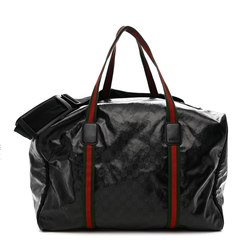 LOUIS VUITTON CRYSTAL MONOGRAM WEB LARGE DUFFLE BAG BLACK
