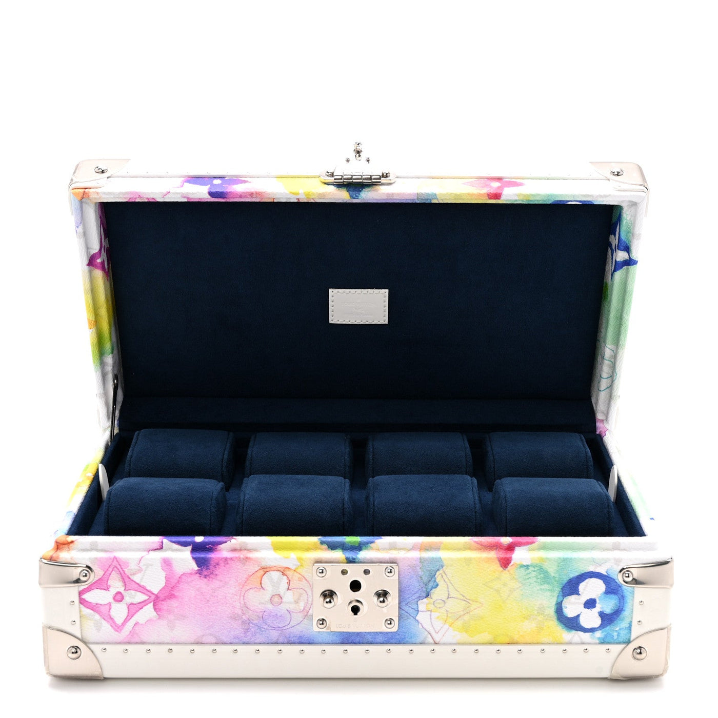 LOUIS VUITTON MONOGRAM WATERCOLOR COFFRET 8 WATCH CASE MULTICOLOR