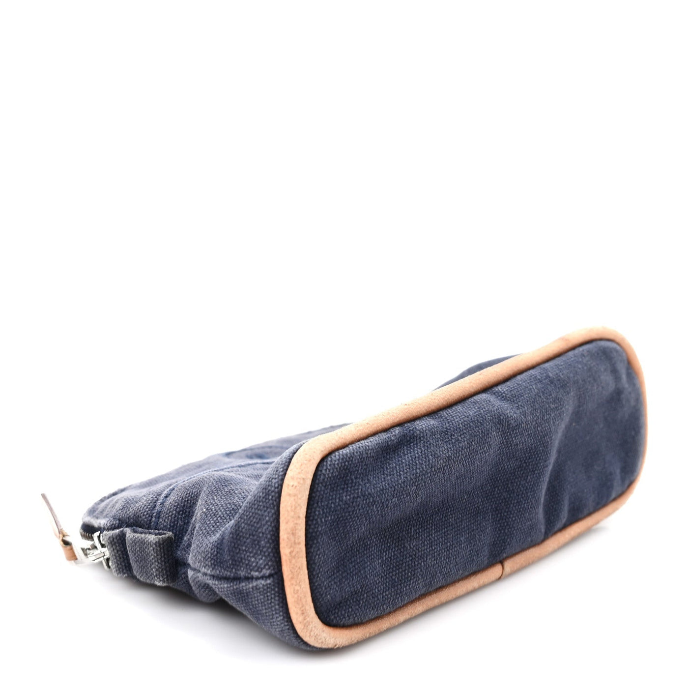 HERMES COTTON CANVAS BOCOTTON CANVAS MINI MINI BOLIDE TRAVEL COSMETIC POUCH BLACK