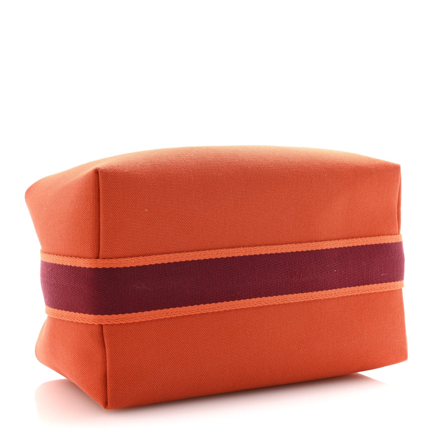 CANVAS LARGE BRIDE-A-BRAC POUCH ORANGE FEU BURGUNDY