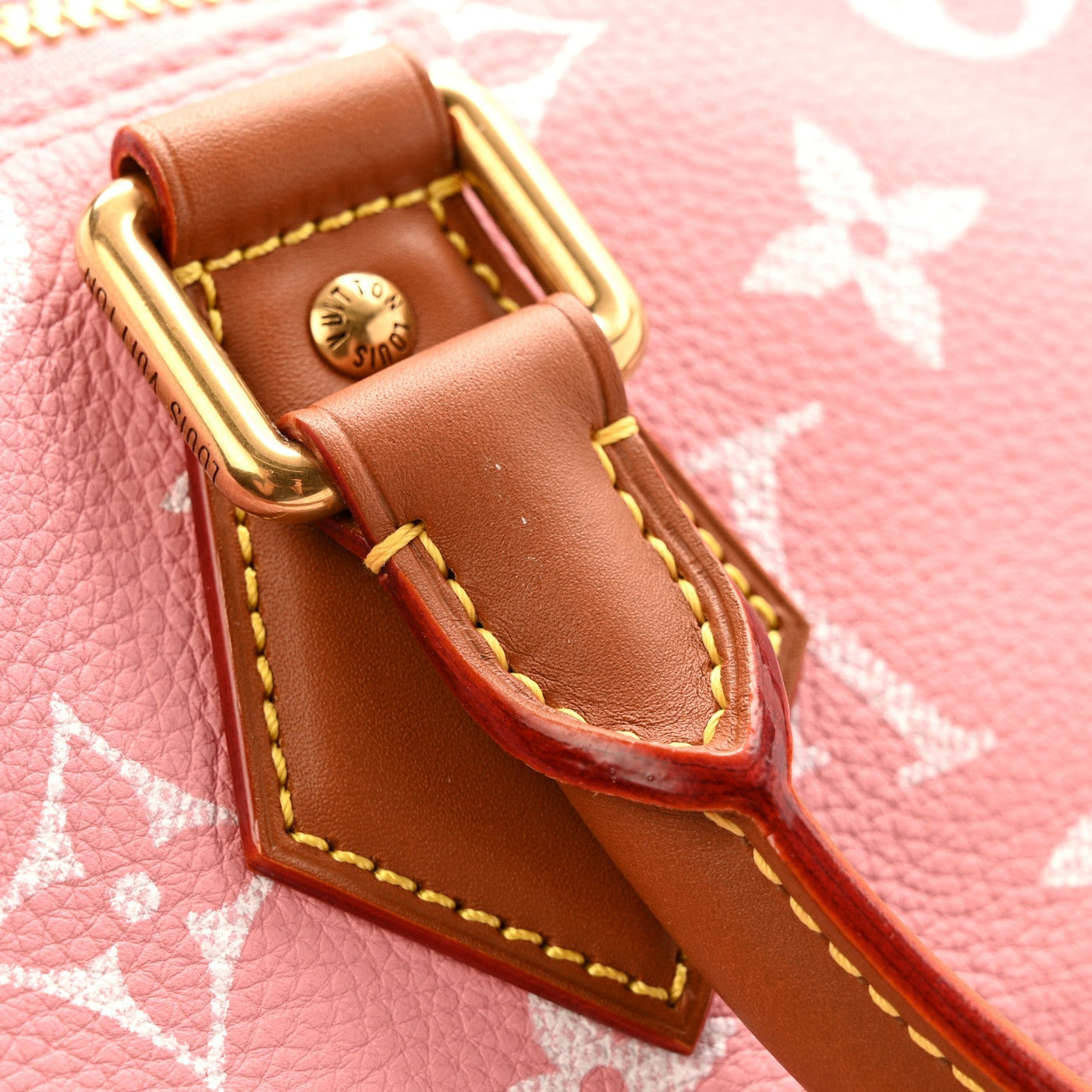 LOUIS VUITTON CALFSKIN MONOGRAM SPEEDY P9 BANDOULIERE 40 PINK SAKURA