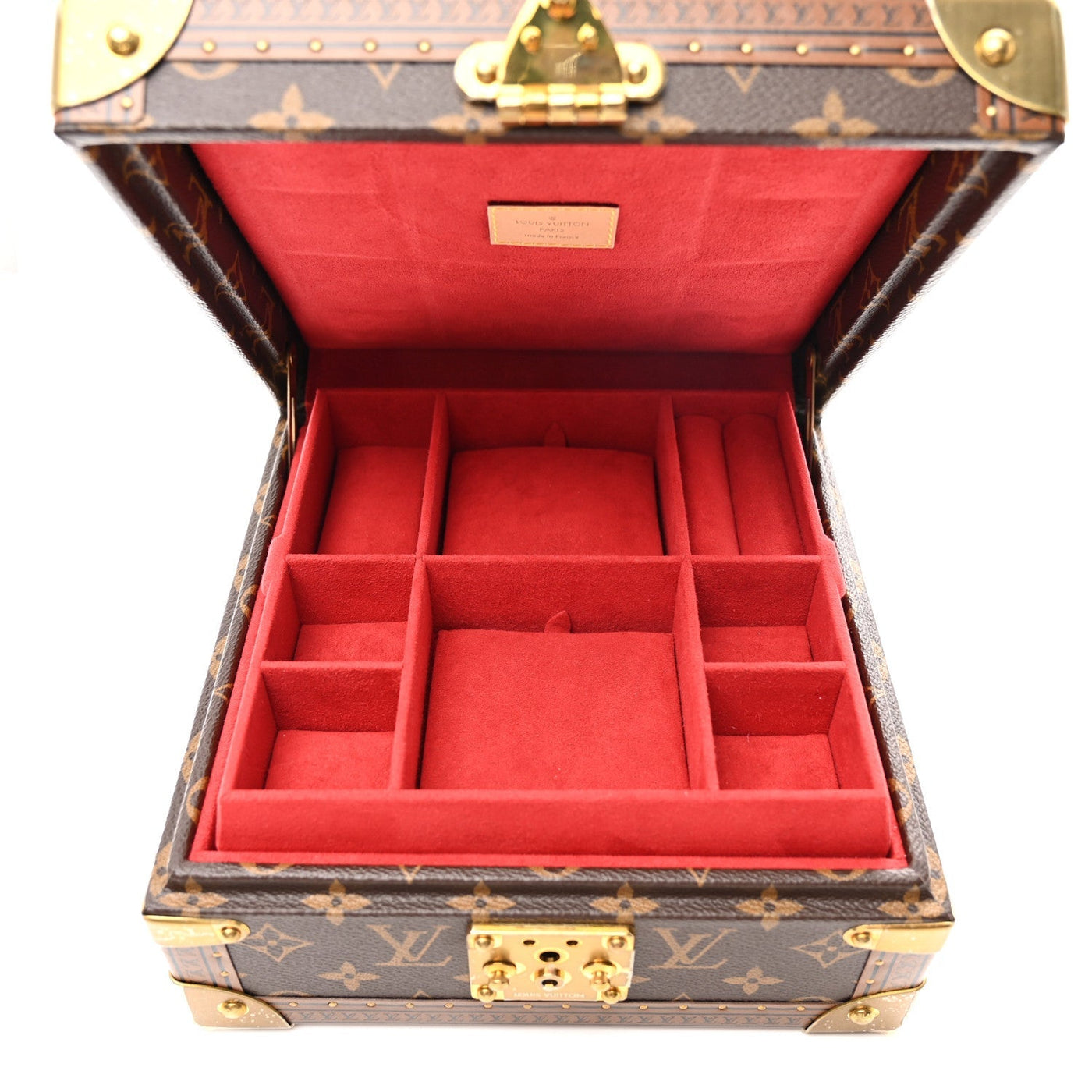 LOUIS VUITTON MONOGRAM JEWELRY BOX RED