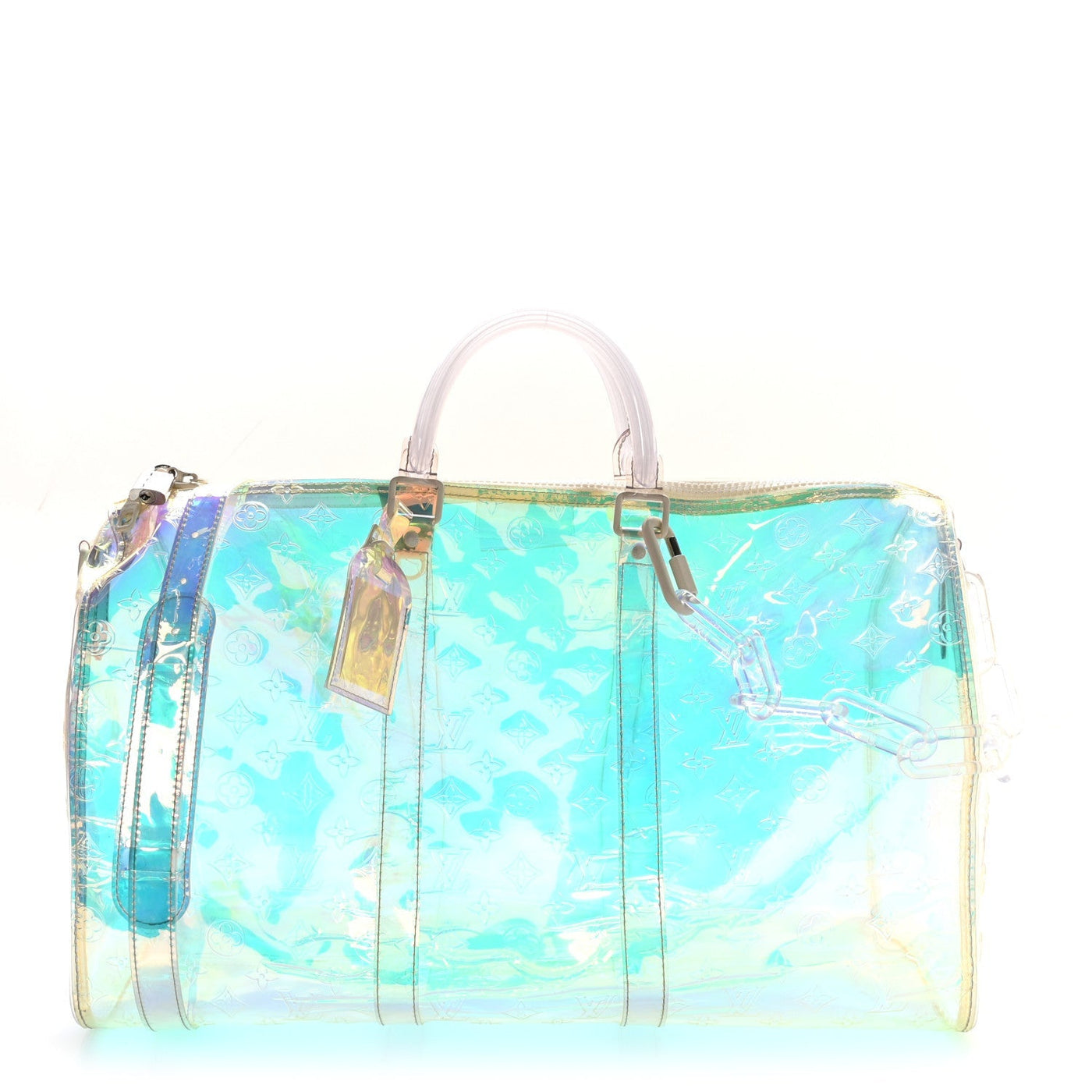 LOUIS VUITTON PVC MONOGRAM KEEPALL BANDOULIERE 50 IRIDESCENT PRISM