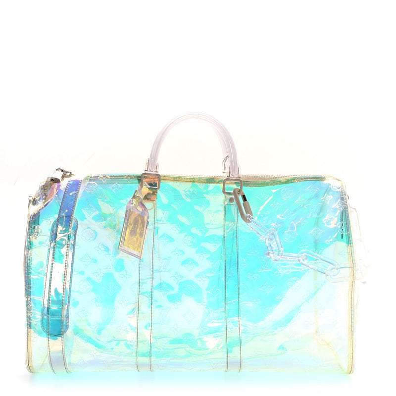 LOUIS VUITTON PVC MONOGRAM KEEPALL BANDOULIERE 50 IRIDESCENT PRISM