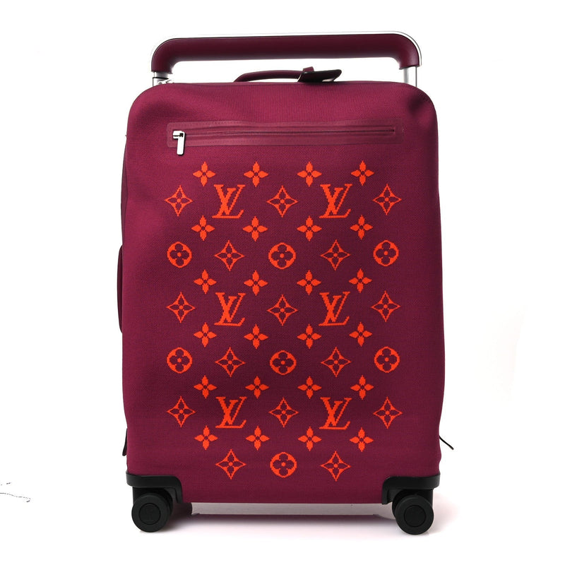 LOUIS VUITTON KNIT MONOGRAM HORIZON SOFT 55 SUITCASE FUCHSIA