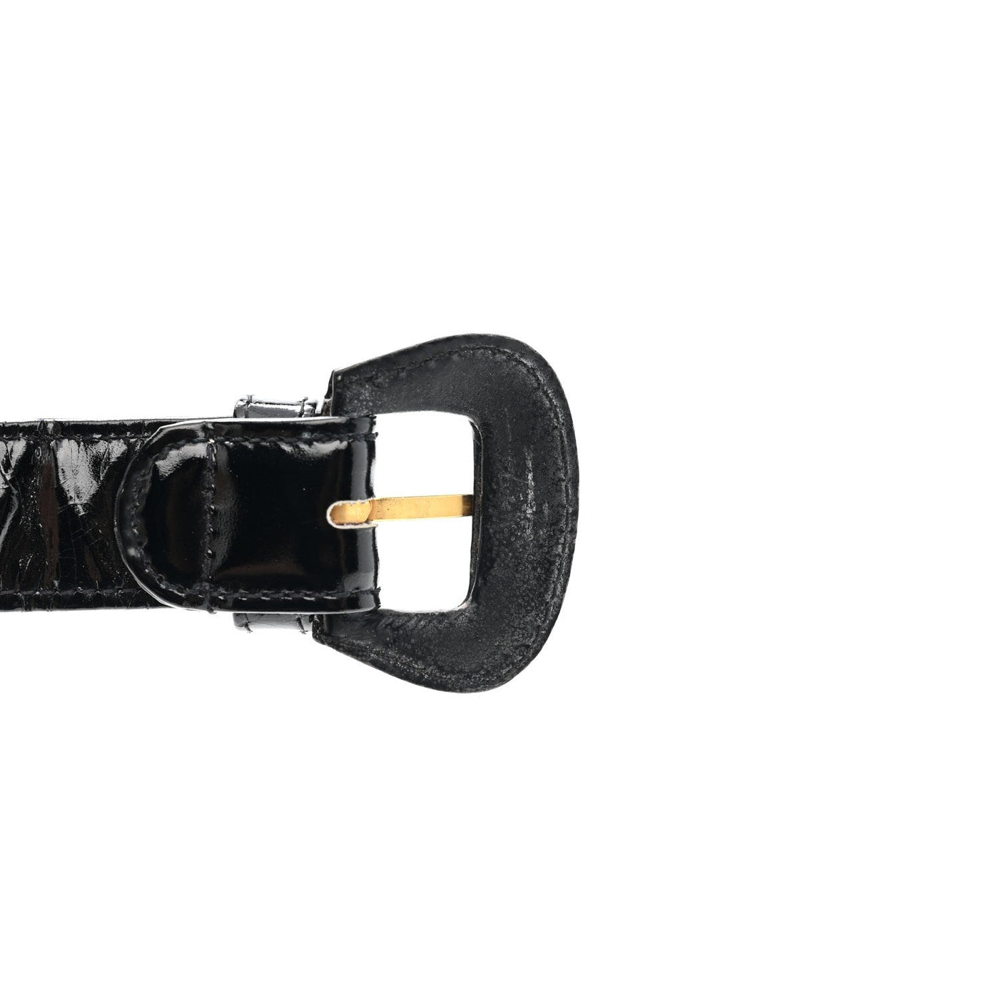 CELINE PATENT FLAP WAIST BELT BAG BLACK