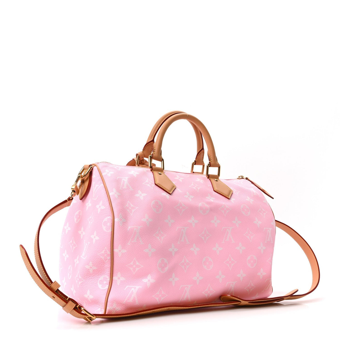 LOUIS VUITTON CALFSKIN MONOGRAM SPEEDY P9 BANDOULIERE 40 CANDY