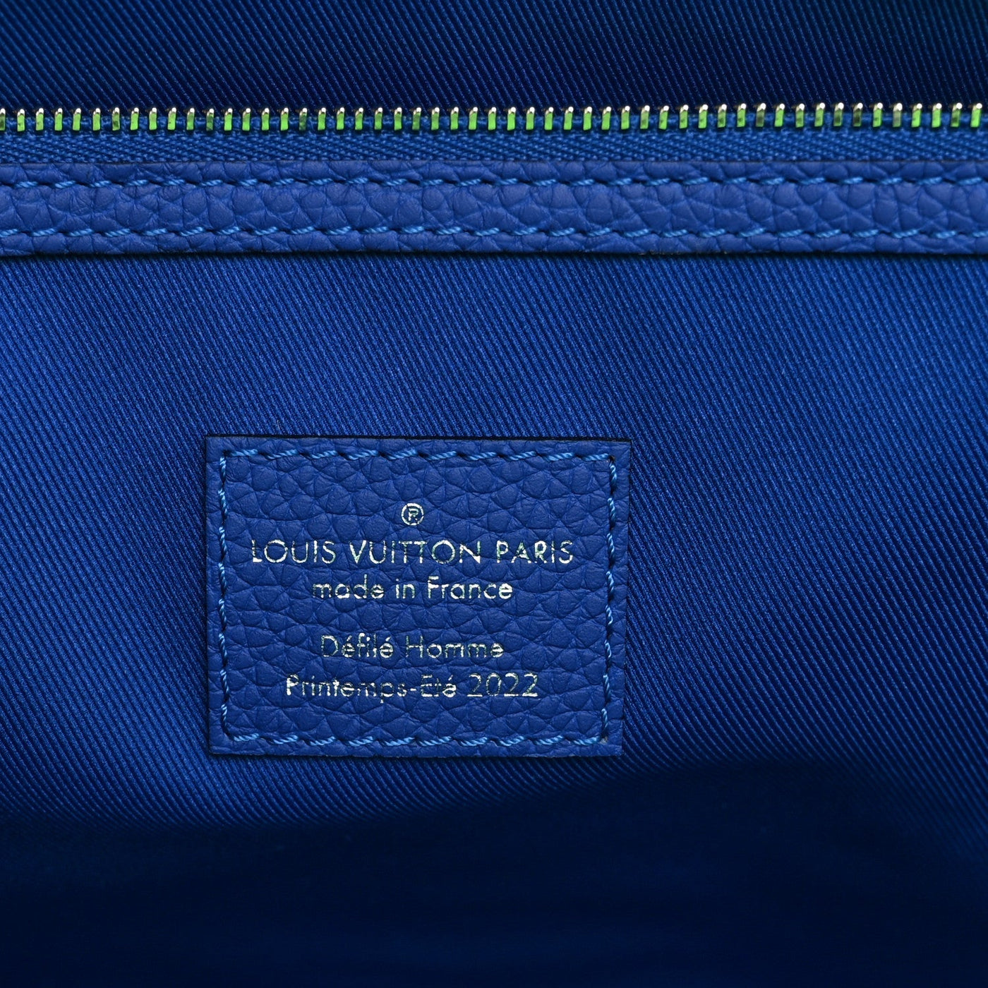 LOUIS VUITTON TAURILLON ILLUSION KEEPALL TOTE BLEU VERT