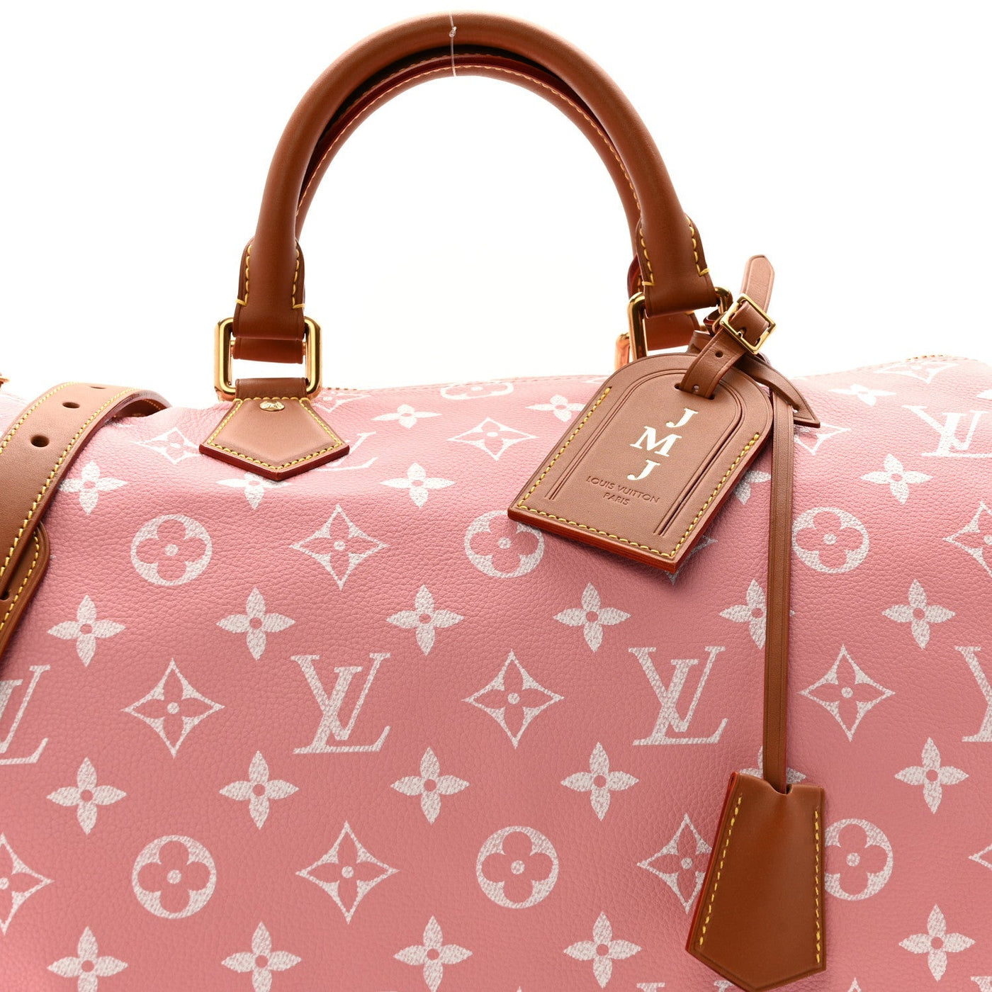 LOUIS VUITTON CALFSKIN MONOGRAM SPEEDY P9 BANDOULIERE 40 PINK SAKURA