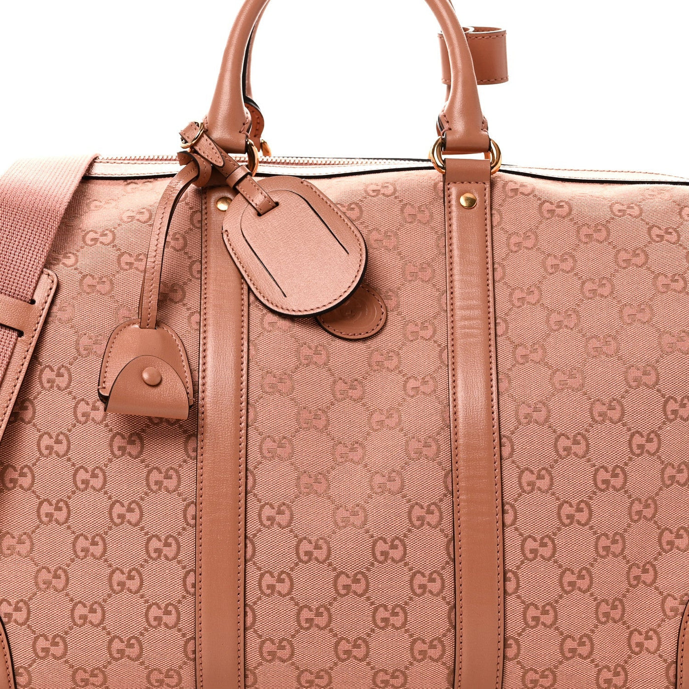 LOUIS VUITTON MONOGRAM AZALEA CALFSKIN SMALL RETRO INTERLOCKING G DUFFLE BAG CLOCHE ROSE PINK