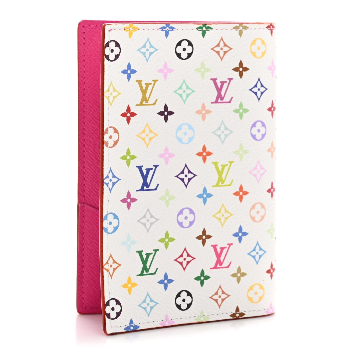 LV X TM MONOGRAM MULTICOLOR PASSPORT COVER WHITE