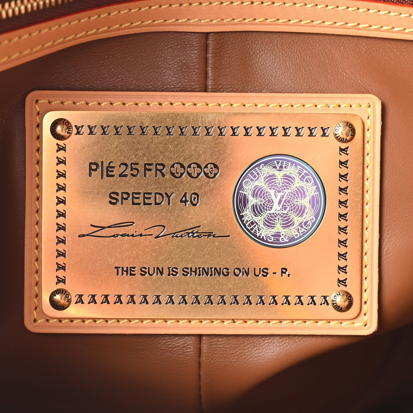 LOUIS VUITTON CALFSKIN MONOGRAM SPEEDY P9 BANDOULIERE 40 CANDY