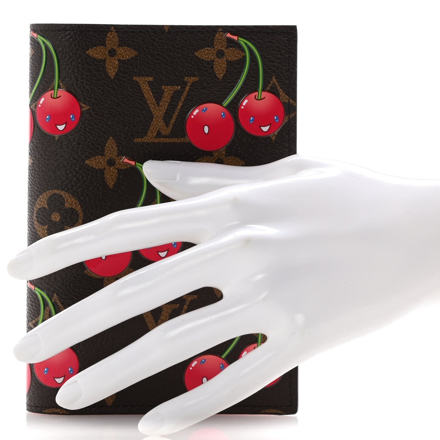 LV X TM MONOGRAM CERISES PASSPORT COVER