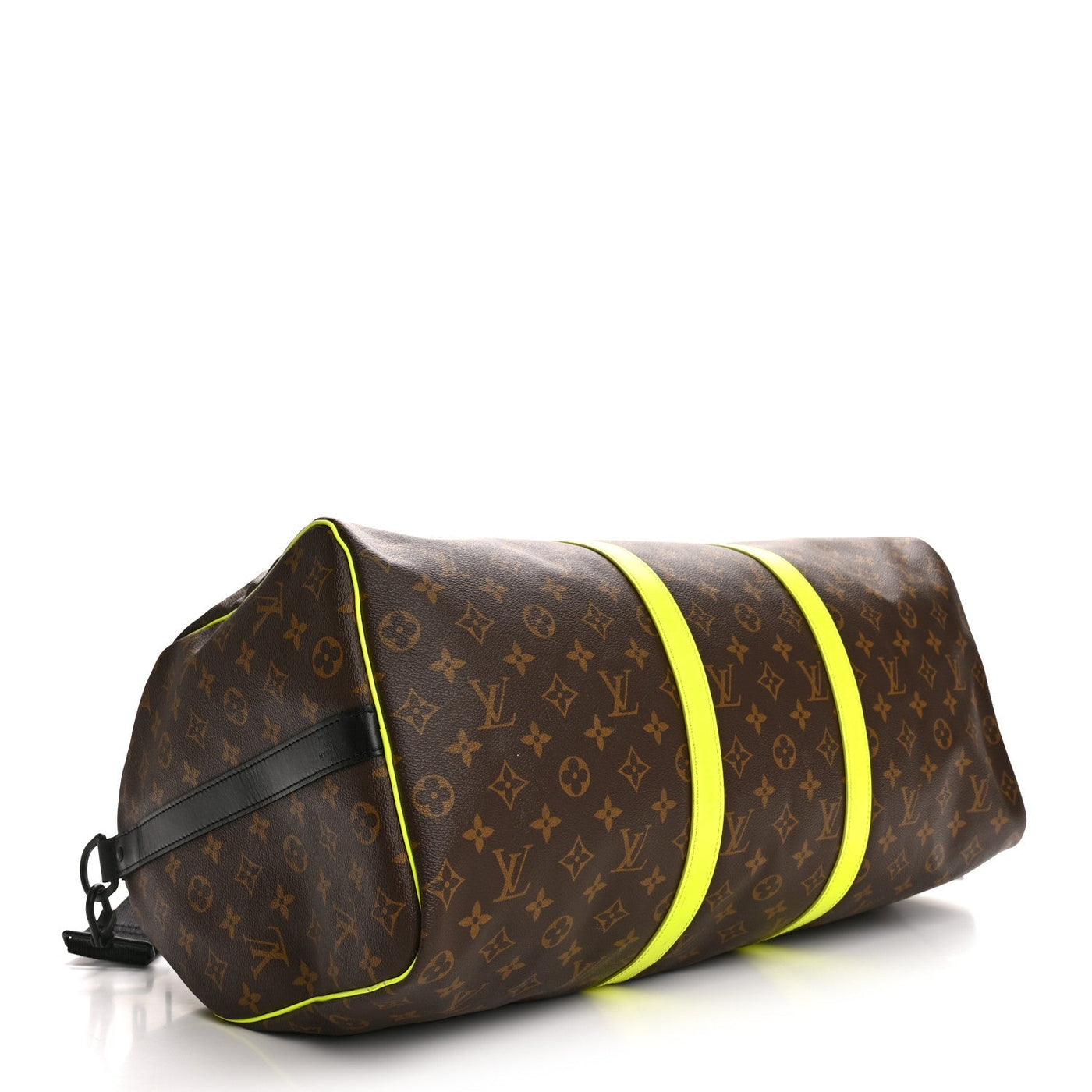 LOUIS VUITTON MONOGRAM MACASSAR KEEPALL BANDOULIERE 50 FLORESCENT YELLOW