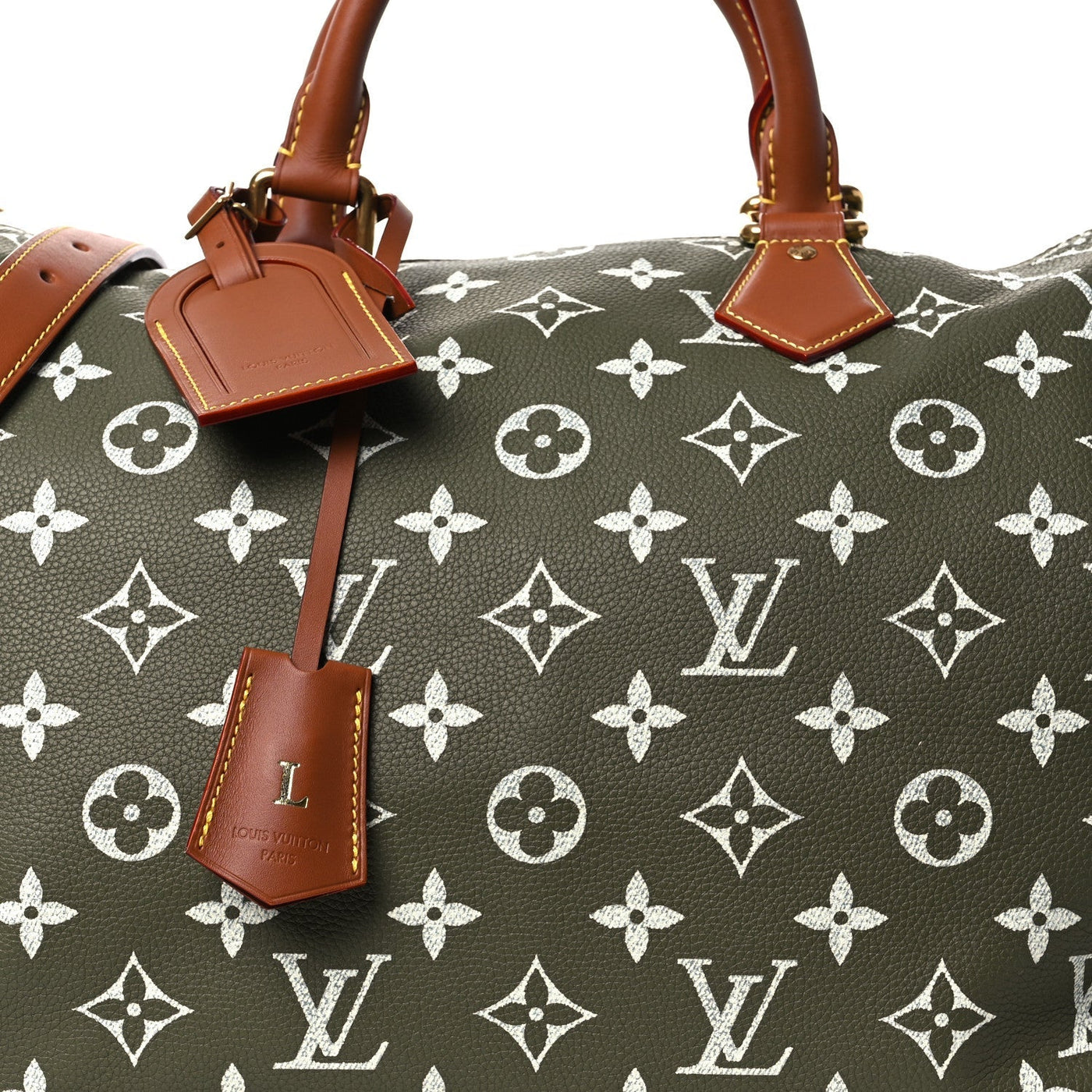 LOUIS VUITTON CALFSKIN MONOGRAM SPEEDY P9 BANDOULIERE 40 GREEN SANCHA
