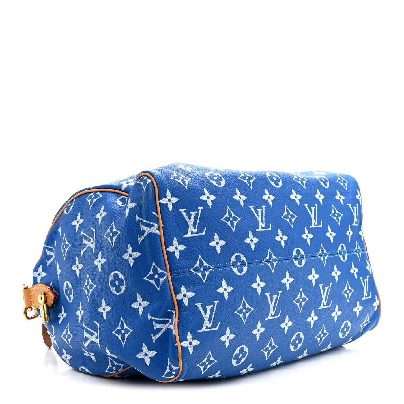 LOUIS VUITTON CALFSKIN MONOGRAM SPEEDY P9 BANDOULIERE 40 BLUE
