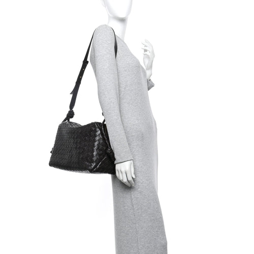 BOTTEGA VENETA NAPPA INTRECCIATO MEDIUM LOOP WEEKENDER BAG FONDANT