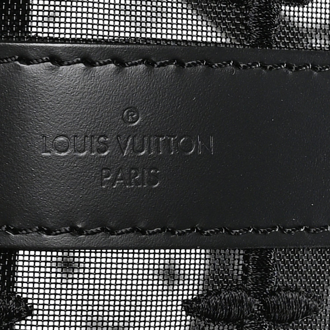 LOUIS VUITTON MONOGRAM SEE THROUGH KEEPALL BANDOULIERE 50 BLACK