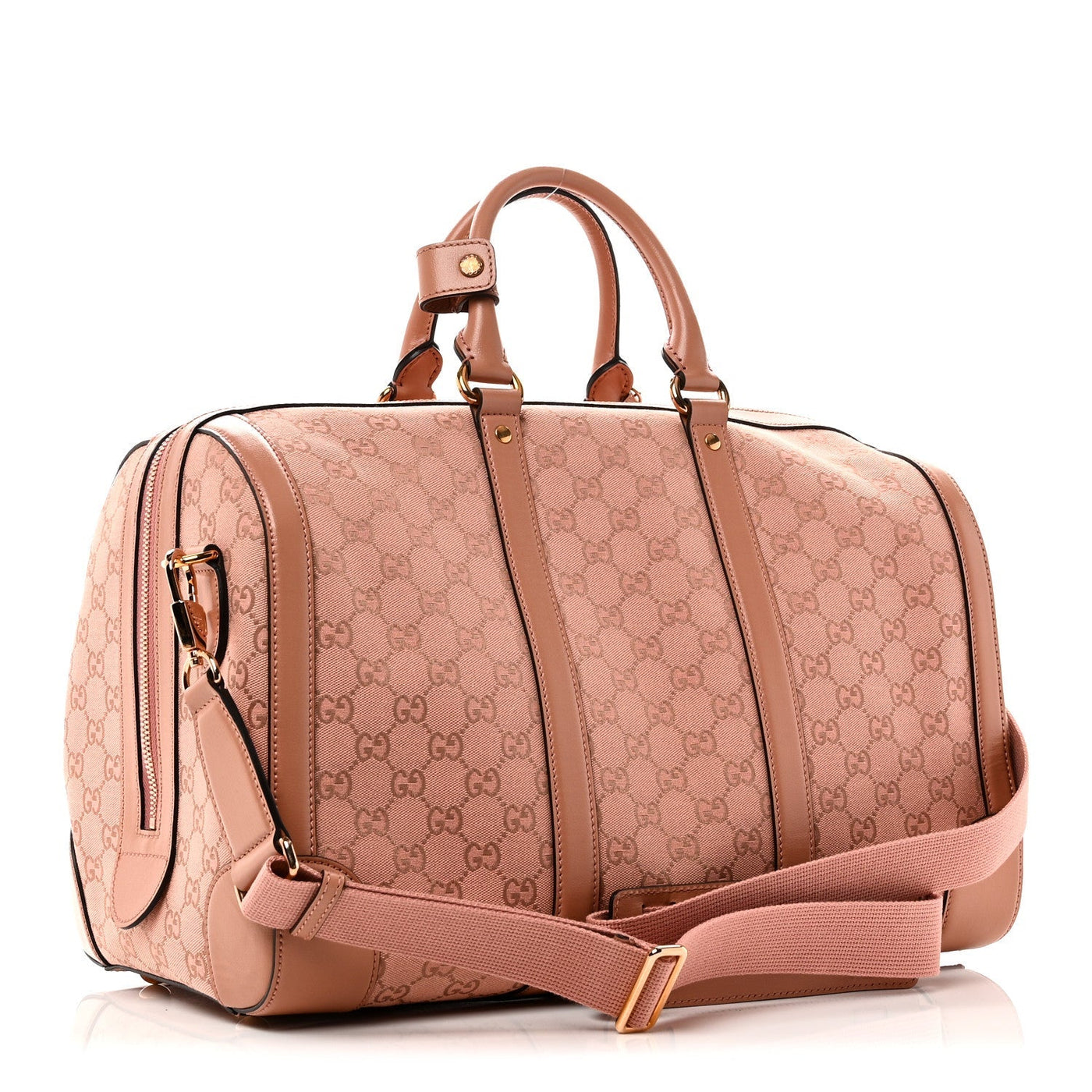 LOUIS VUITTON MONOGRAM AZALEA CALFSKIN SMALL RETRO INTERLOCKING G DUFFLE BAG CLOCHE ROSE PINK