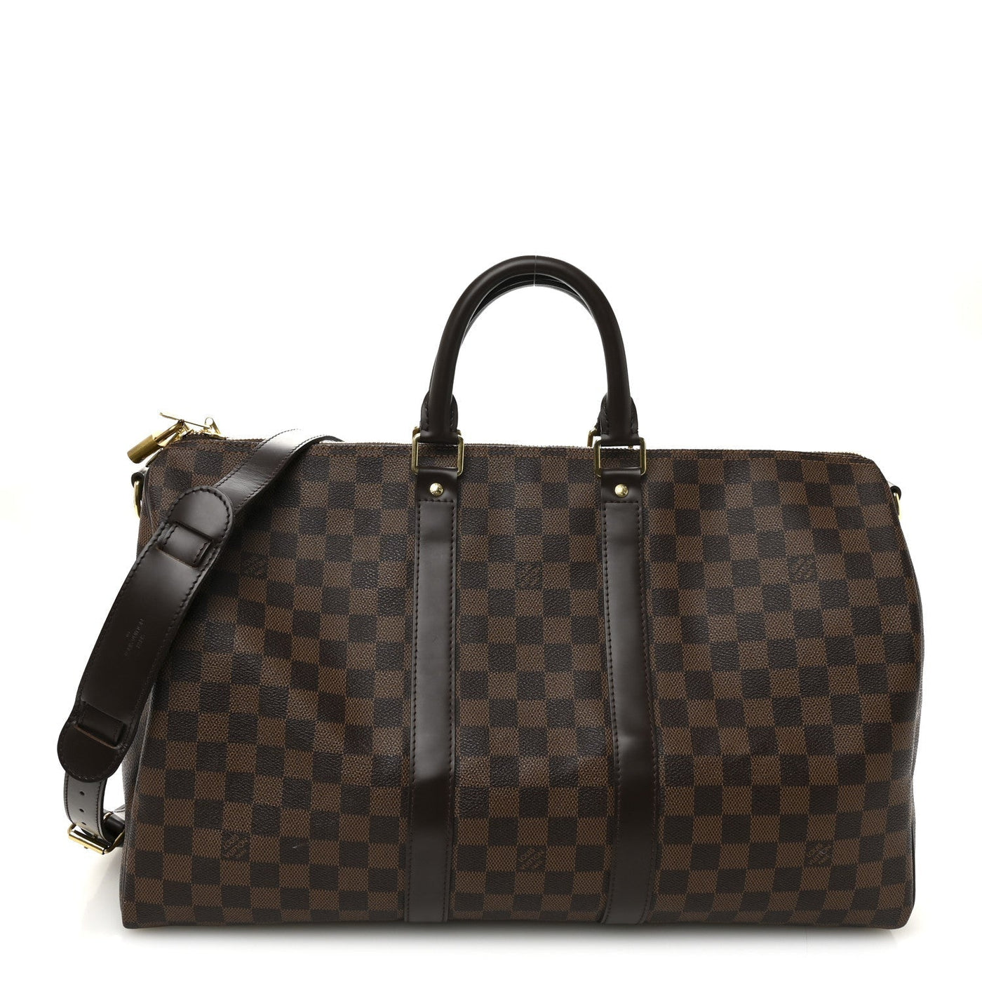 LOUIS VUITTON DAMIER EBENE KEEPALL BANDOULIERE 45