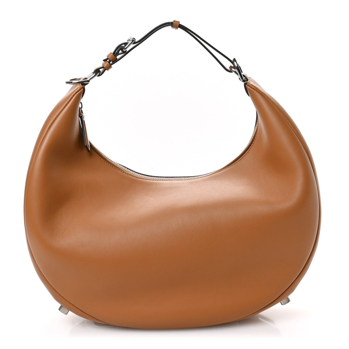 FENDI VITELLO GRACE MATTE MEDIUM FENDIGRAPHY HOBO BAG CARAMELLO
