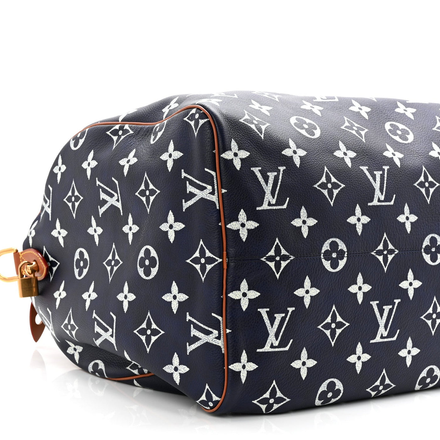 LOUIS VUITTON CALFSKIN MONOGRAM SPEEDY P9 BANDOULIERE 50 INDIGO
