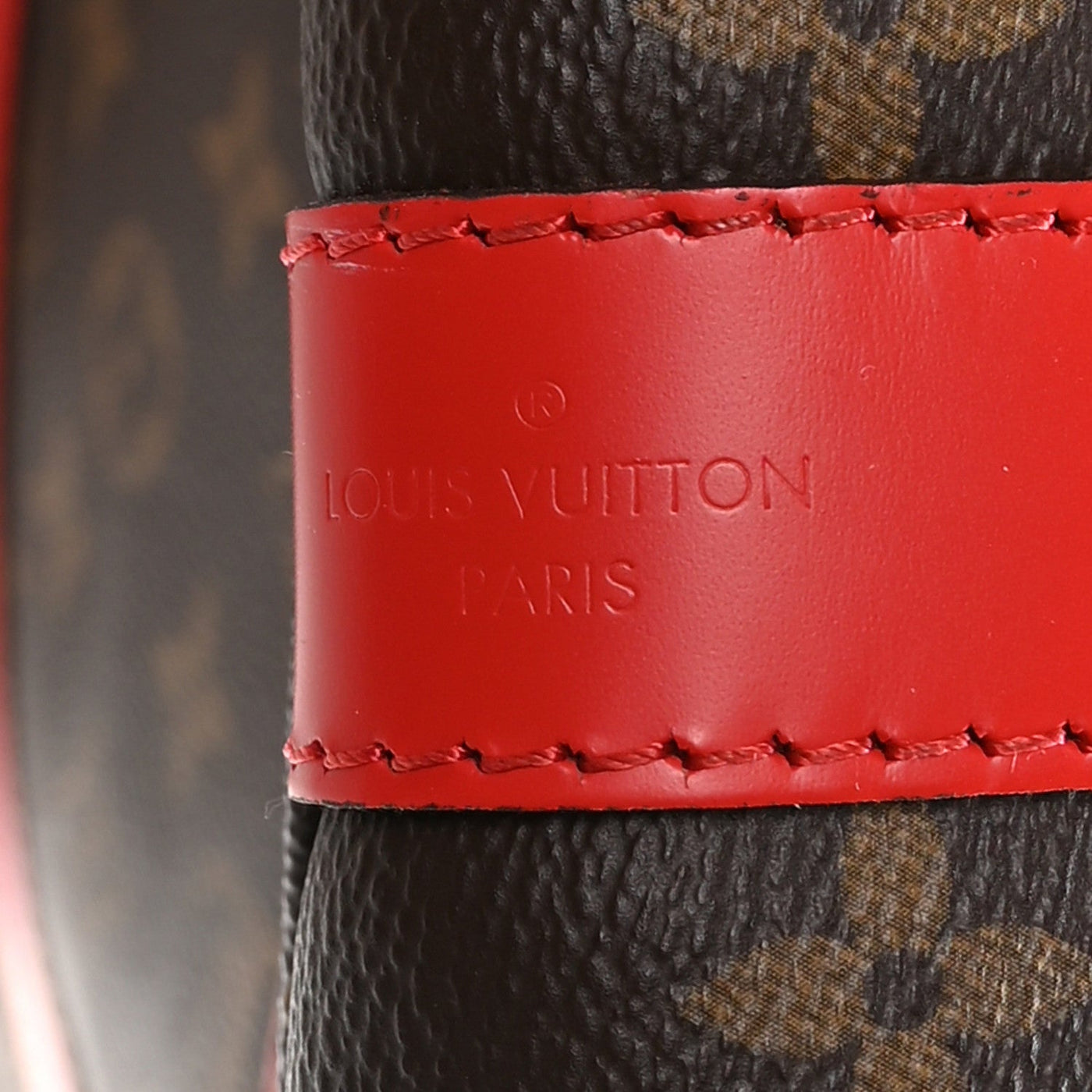 LOUIS VUITTON CALFSKIN MONOGRAM KEEPALL BANDOULIERE 50 COQUELICOT