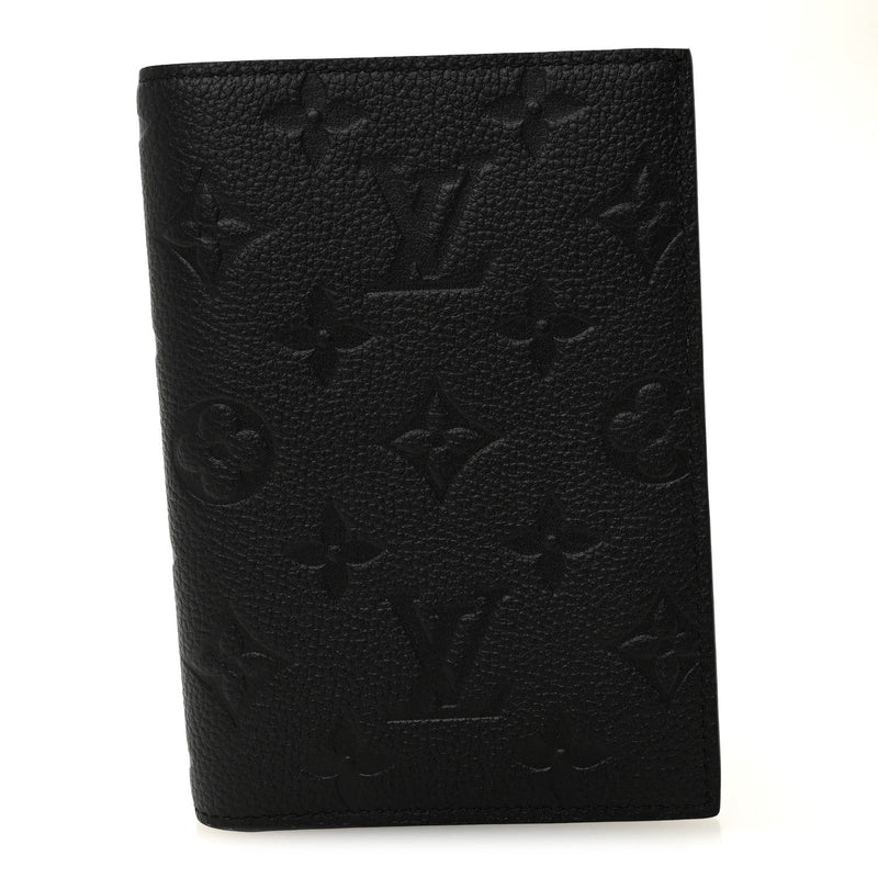 LOUIS VUITTON EMPREINTE MONOGRAM PASSPORT COVER BLACK