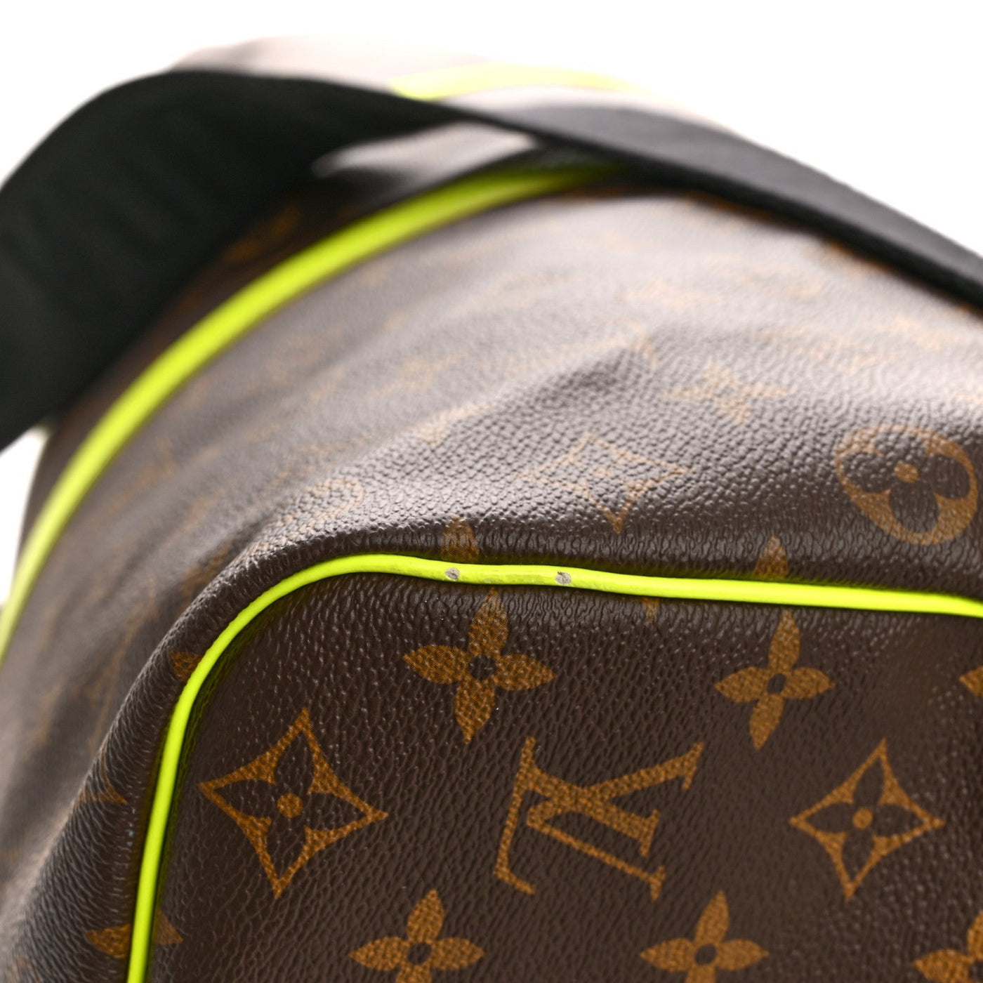LOUIS VUITTON MONOGRAM MACASSAR KEEPALL BANDOULIERE 50 FLORESCENT YELLOW