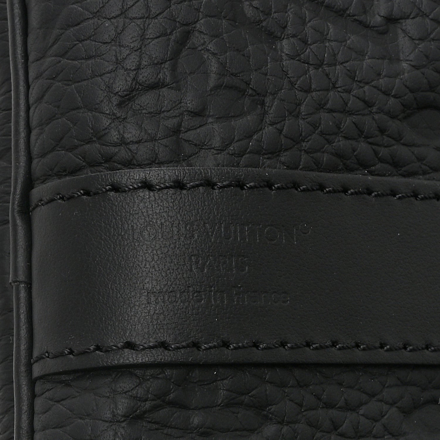 LOUIS VUITTON MONOGRAM TAURILLON KEEPALL BANDOULIERE 35 BLACK